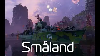 World of Warships Smaland Solo Warrior on Crash Zone Alpha.