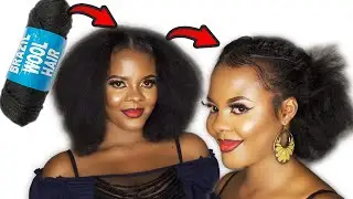 😲🔥Wow! Fake Natural Afro Hairstyle Using Brazil Wool |  Hairstyle For Short Hair