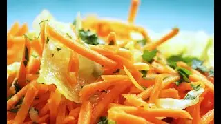 Вкуснее чем морковь по-корейски. 🥕🥕 ПОСТНЫЙ. Субтитры. Простой морковный салат без уксуса. Амоков