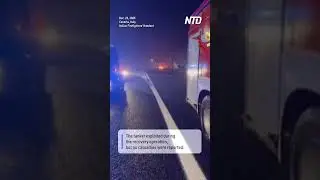 Tanker explodes on the highway between Rome and Naples during Christmas traffic peak