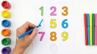 123 Counting and painting for kids 🎨🖌️ | 123 Songs for kids | nursery rhymes, Kids rhymes |