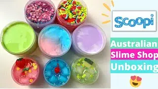 Satisfying Slime ASMR | Unboxing Scoopi Slimes (Australian slime shop) - No Talking