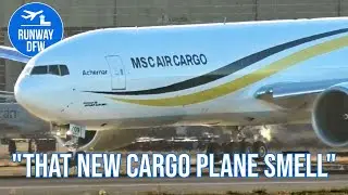 Here's a brand-new MSC Air Cargo 777 at DFW Airport