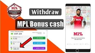 MPL bonus cash ko withdrawal kaise kare | How to withdraw mpl bonus cash