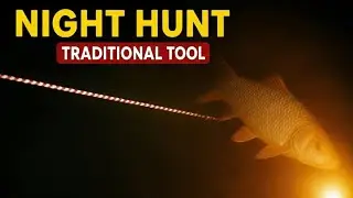 EXTREME Night Fish Hunt | Torch Light Traditional Fishing | Dangerous Catch