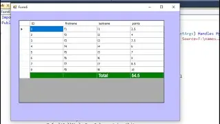 VB. net:  Load data from access database in DataGridView and add row Total To footer DataGridView
