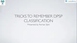 Memory Tricks to remember DPSP Directive Principles of State Policy Classification