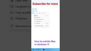 How to unhide files in #windows #windows11 #windows10 #ytshort