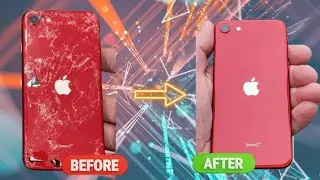 iPhone SE back cover replacement/Iphone se2020 back cover repair/Iphone se2020 back glass fix #tech 