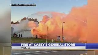 Fire At Casey's General Store In Hull, IA