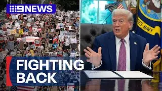 Thousands protest against use of National Guard in U.S. capital | 9 News Australia