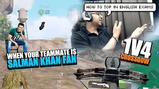 Unbelievable 1v4 Crossbow Clutch😲  BGMI Fun Highlight