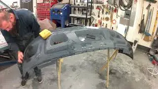 Repairing a plastic bumper cover with Evercoat Maxim Multi-fix plastic repair epoxy Part 2