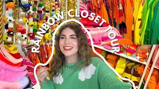 RAINBOW CLOSET TOUR!🌈👗| Colorful closet organization