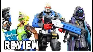 Hasbro Overwatch Ultimates: Soldier 76, Anna and Lucio Action Figure Review Blizzard Entertainment
