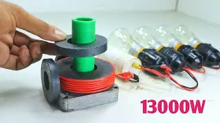 Self Running 13000W Free Energy 220V Generator With Flywheel Electricity Copper Wire Magnet