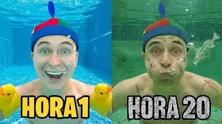 24 HORAS VIVIENDO EN LA PISCINA