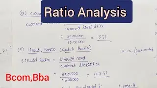 Ratio analysis Bcom bba and  puc