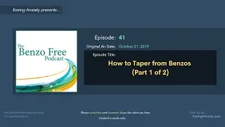 Как постепенно отказаться от бензодиазепинов (Часть 1 из 2) | Подкаст 