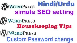 wordpress simple seo setting | Wordpress Housekeeping Tips | Custom WordPress Password change.mp4