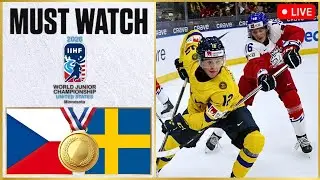SWEDEN vs. CZECHIA🥇 LIVE STREAM | IIHF Ice Hockey World Junior Championship 2026 | U20 Watch Along