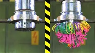 Crushing Things to Spaghetti with Hydraulic Press | ASMR Crushing!