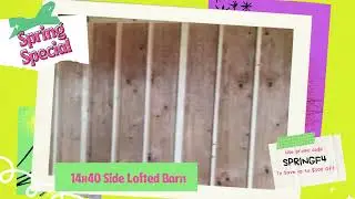 Graceland 14x40 Side Lofted Barn at F4 Portable Buildings