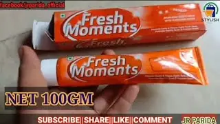 FRESH MOMENTS AYURVEDIC TOOTHPASTE BY MODICARE//REVIEW IN HINDI#fresh #moments #toothpaste