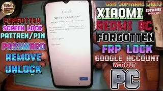 Redmi 9C Hard Reset|Redmi 9C FRP  Unlock|without PC|Xiaomi Redmi 9C Ka Pattren or FRP Kaise Tode.