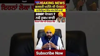 ਫਰਵਰੀ ਮਹੀਨੇ ਦੀ ਪੈਨਸ਼ਨ, Feb Month Pension, #2500pension #pension #news #reels