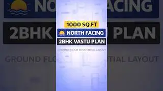 1000 Sq Ft North Facing 2BHK Vastu House Plan | Ground Floor Residential Layout