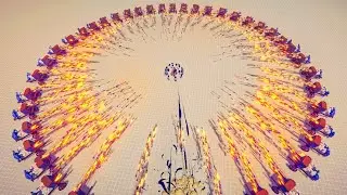 DARK PEASANT vs 100x UNIT CIRCLE - Totally Accurate Battle Simulator TABS