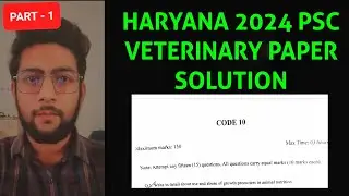 HPSC Veterinary Surgeon Exam 2024 Paper Solution  HPSC Veterinary Surgeon Answer Key 2024  Paper