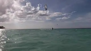 Beginner WaterStart kitesurf playa portillo las terrenas con CocoKiteschool