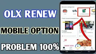 New Update Olx Renew Mobile Option Not Showing // How To Enable Olx Renew Mobile