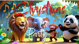LION, ELEPHANT, MONKEY, PANDA CHRISTMAS DANCE JUST FOR KIDS #ChristmasDance #CuteAnimals #XmasVibes 