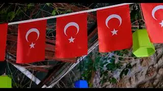 Turkish flags on the street for republic day celebrations - free 4K stock video