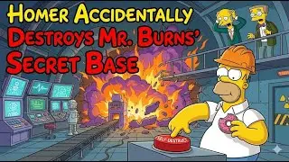 Simpsons Funny Moments | Homer Accidentally Destroys Mr. Burns' Secret Base