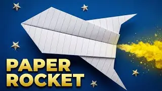 How to Make a Paper Rocket That Flies SUPER Far! (Easy DIY Craft)