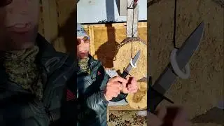 Супер меткий бросок боевого ножа в подвижную мини-мишень!