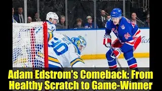 Adam Edstrom's Comeback: From Healthy Scratch to Game-Winner