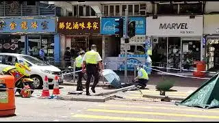 Taxi crashed into safety island in Tai Po, killing one