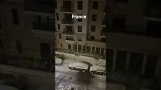 La neige tombe forte &agrave; Suresnes, France