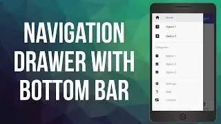NAVIGATION DRAWER with bottom bar
