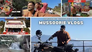 Exploring mussoorie on bike | Kempty falls | Tibetan Buddhist temple | Gambling 😂 | Vlogs of Kuldeep