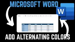 How To Create Tables With Alternating Colors In Microsoft Word