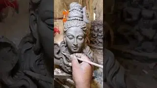 How To Make Lord Shiva With Clay🪨🎨 #shorts #viral #youtubeshorts #rohit shreni art #art #lordshiva