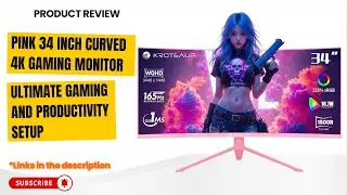 Pink 34 Inch Curved 4K Gaming Monitor Review | Ultrawide 165Hz HDR Monitor for Gaming & Work