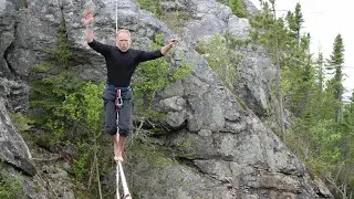Camping by a Huge Waterfall and at the Kamouraska Highline Festival, First Time Walking the Line!!