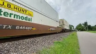 Friendly Engineer and Conductor on NS 223 w/NS 1071 trailing 2/2